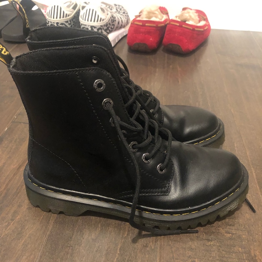 Dr. marten black combat boots size 7